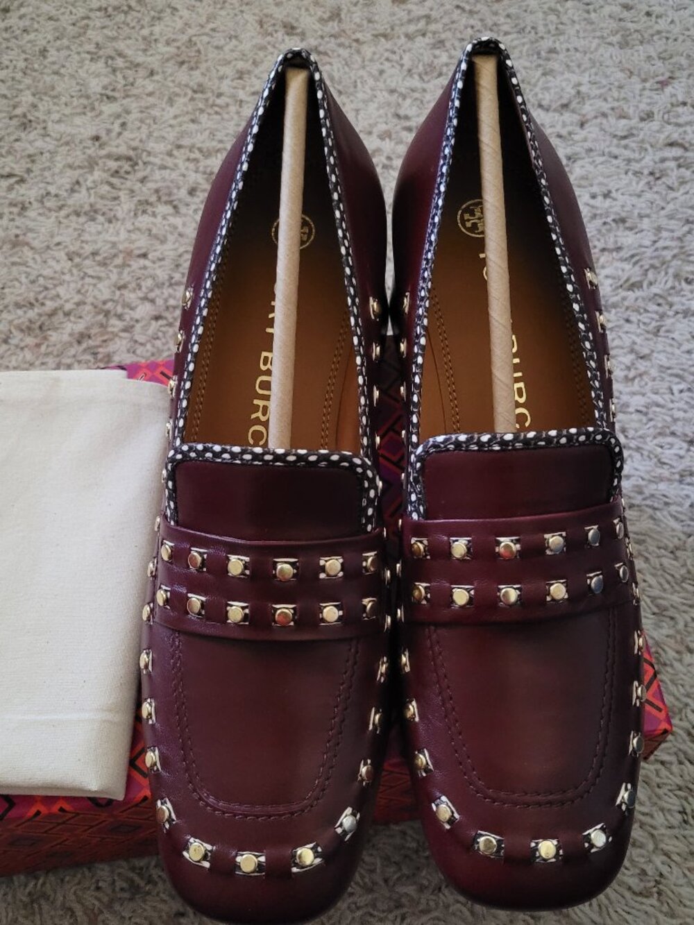 NIB Tory Burch Tory 55MM Loafer.Heel - 9